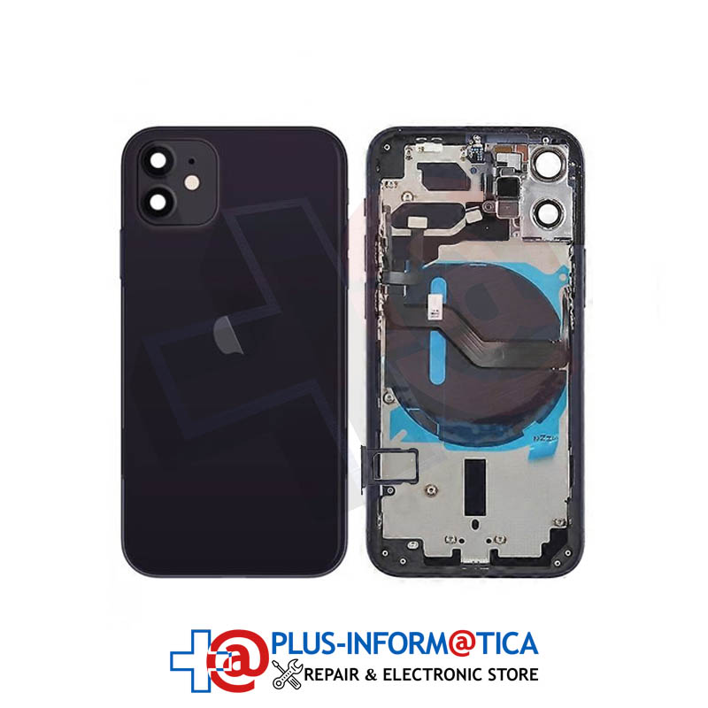 Tapa-trasera-iPhone-12-mini-Negro-incluye-plantil.jpg Tapa trasera iPhone 12 mini Negro incluye plantil